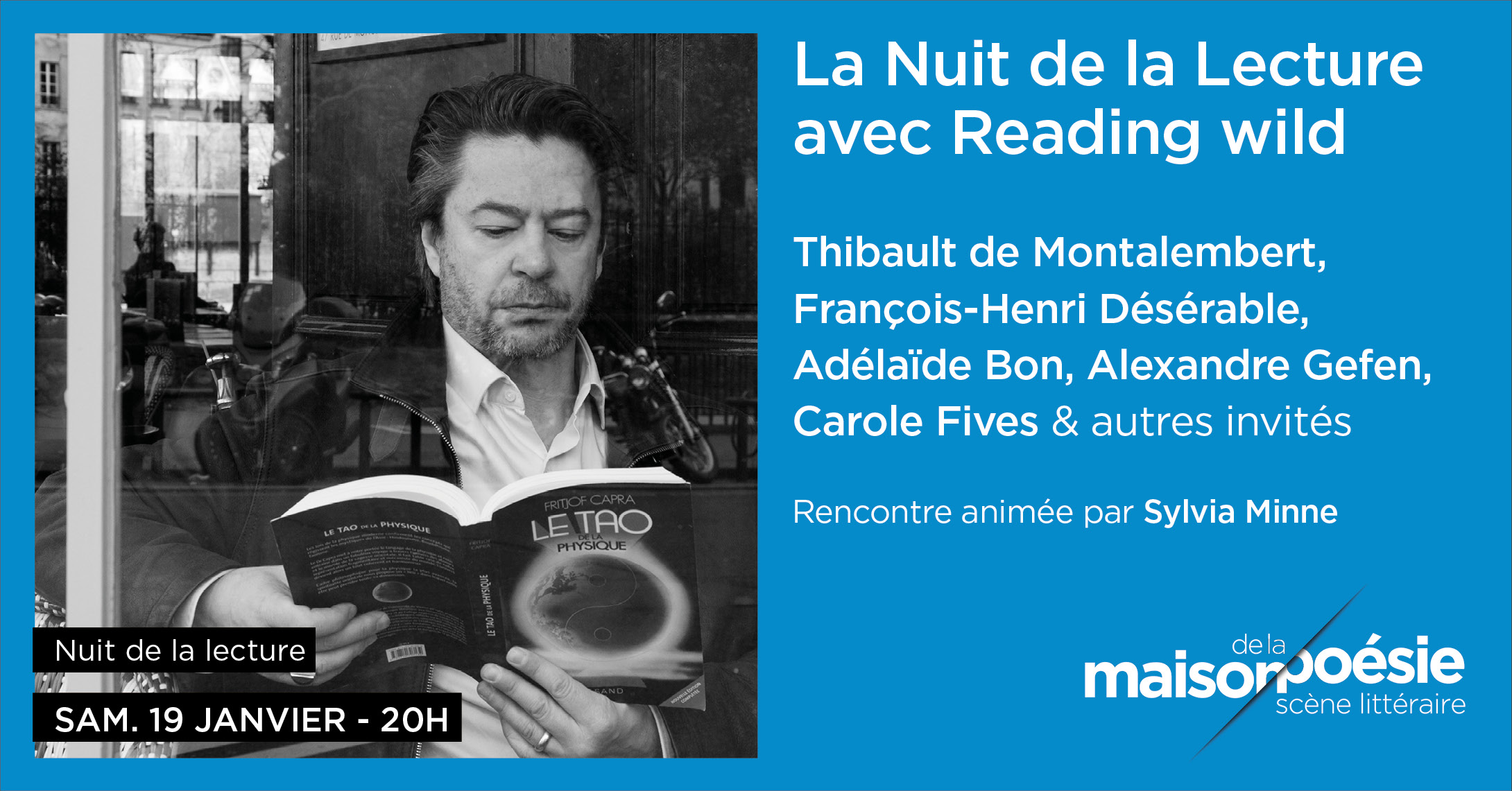 LA NUIT DE LA LECTURE samedi 19 janvier 2019 à la Maison de la Poésie ...